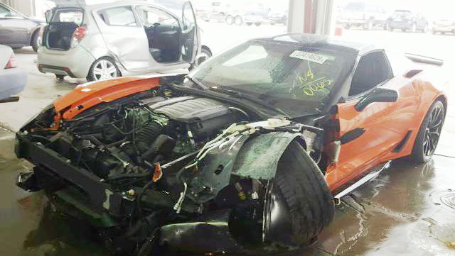 This Ruined Corvette Grand Sport Was Wrecked After Just 15 Miles