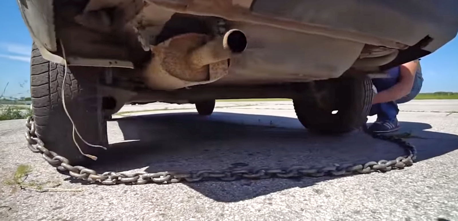 Chaining Wheels Together Is A Brutally Effective Answer To Car Theft