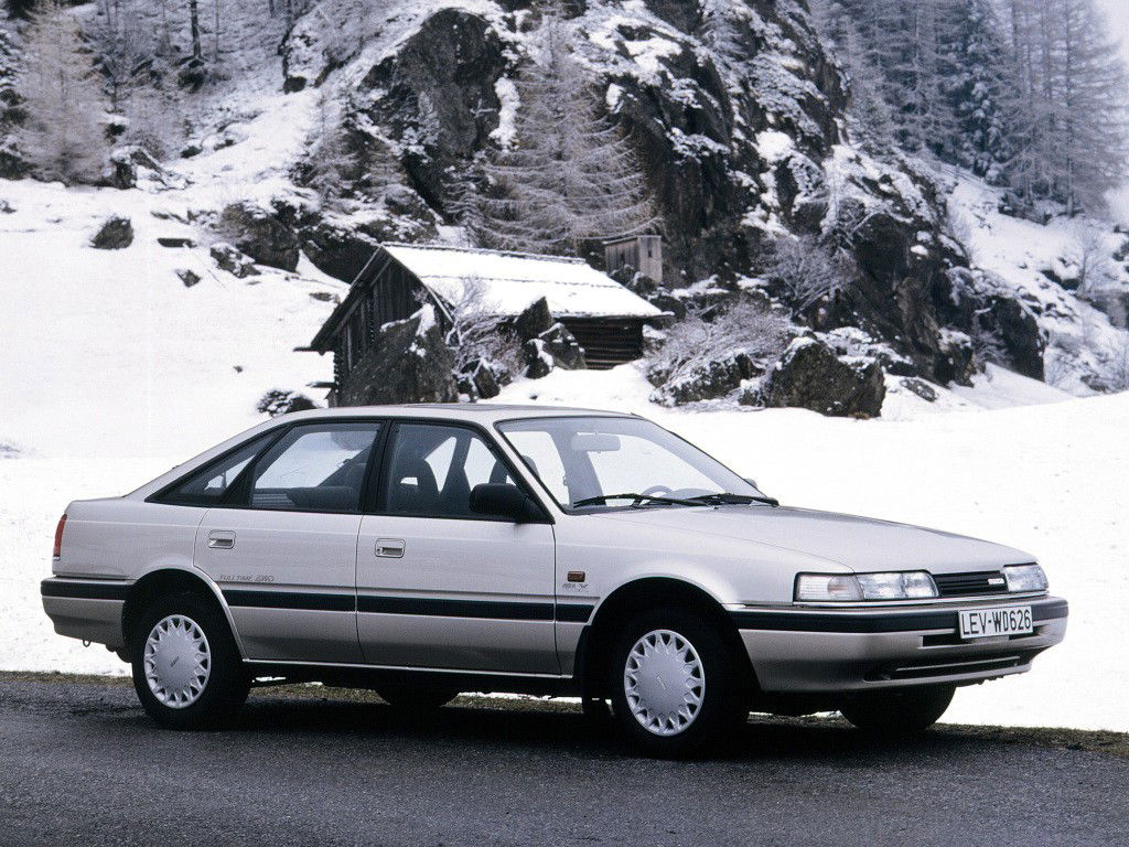 A Mazda 626, the car which the fourth-generation Mustang was intended to be derived from.