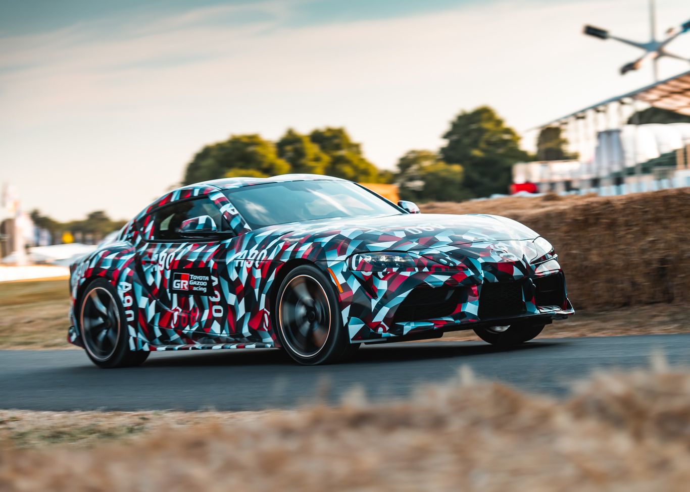 A lightly camouflaged Toyota Supra prototype made its debut at the Goodwood Festival of Speed