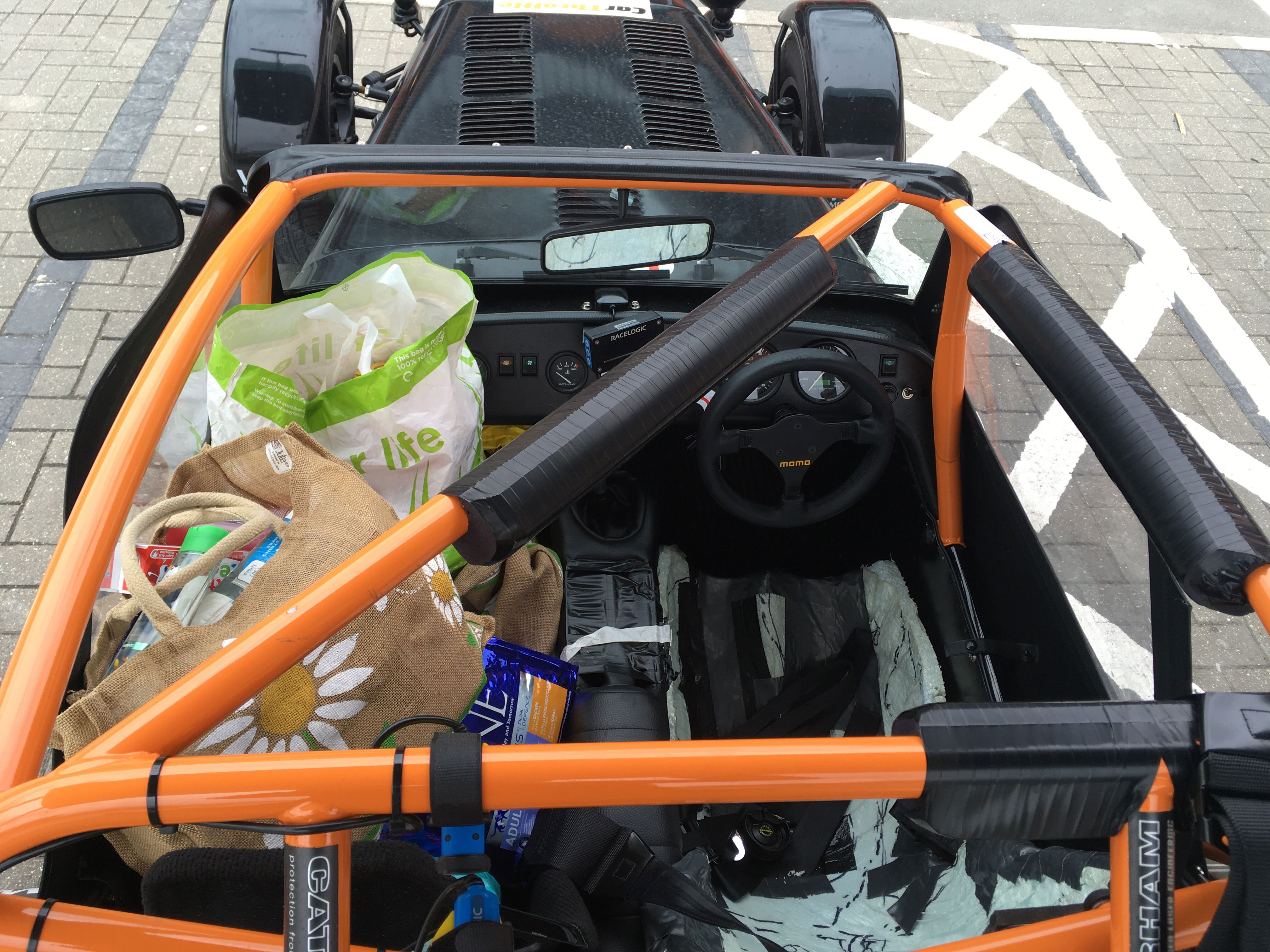 Two weeks of shopping in a Caterham Seven racing car? No problem!