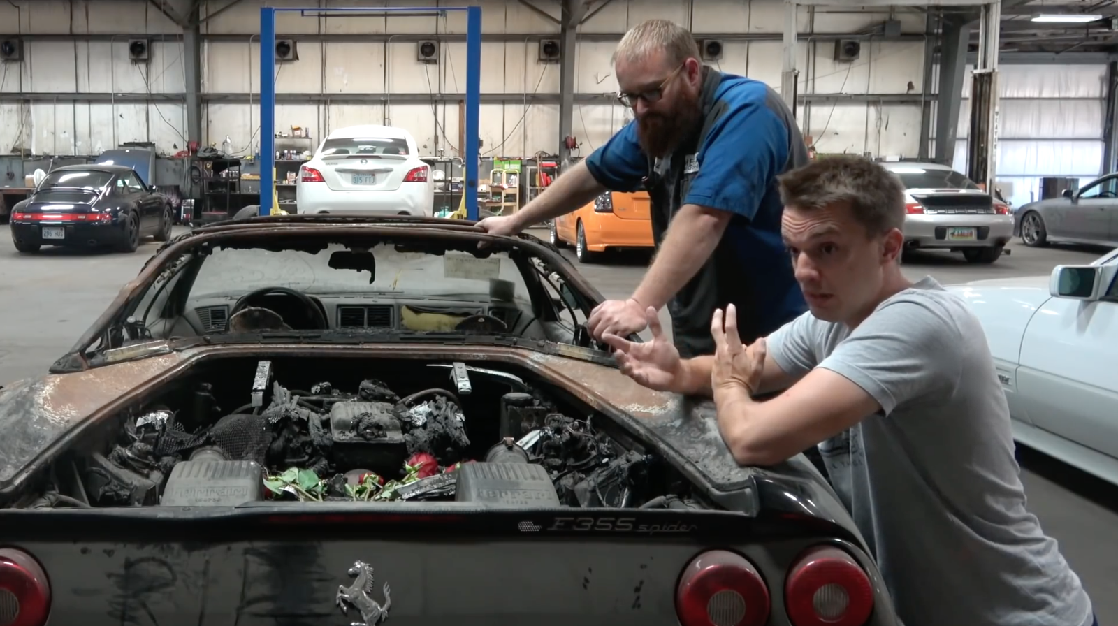 Here's What's Left Of Tyler Hoover's Ferrari F355