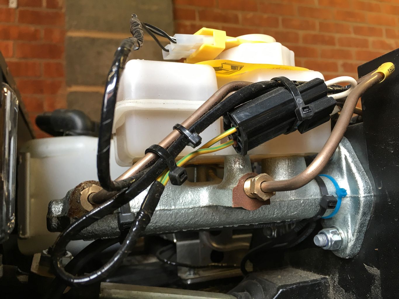 This Caterham's master cylinder does not have a servo
