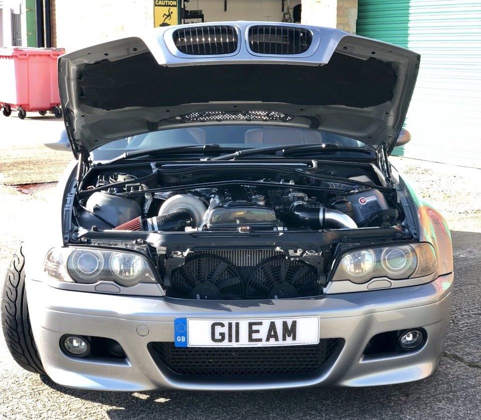 Unfortunately, there isn't a close-up shot of the engine bay to show this E46 M3's 2JZ conversion in greater detail