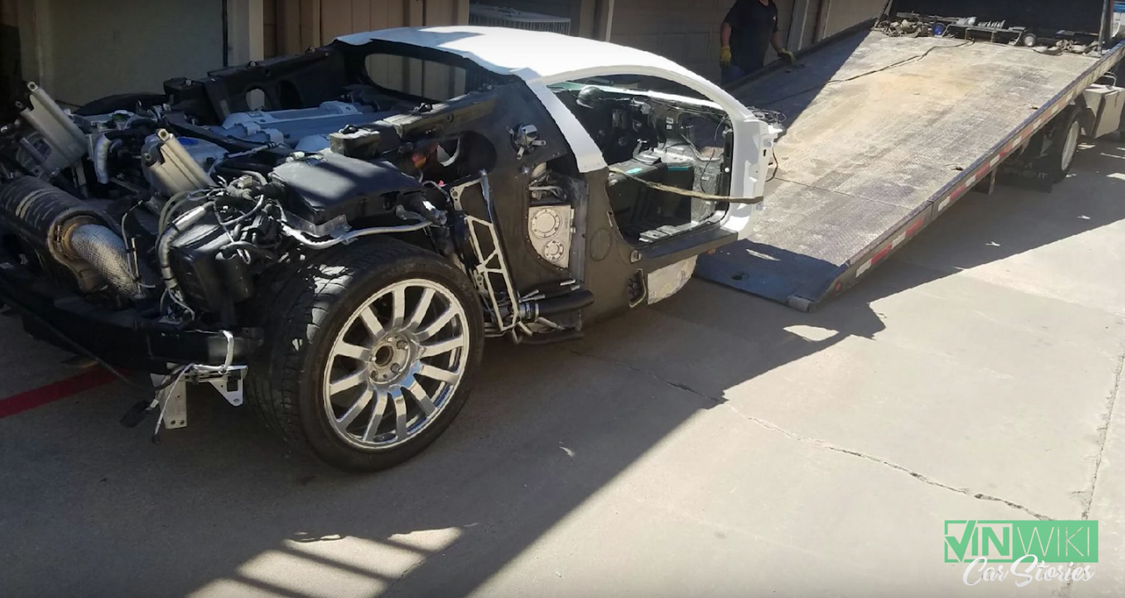 The Veyron That Was Driven Into A Lake Is Being Sold Disassembled For $300k