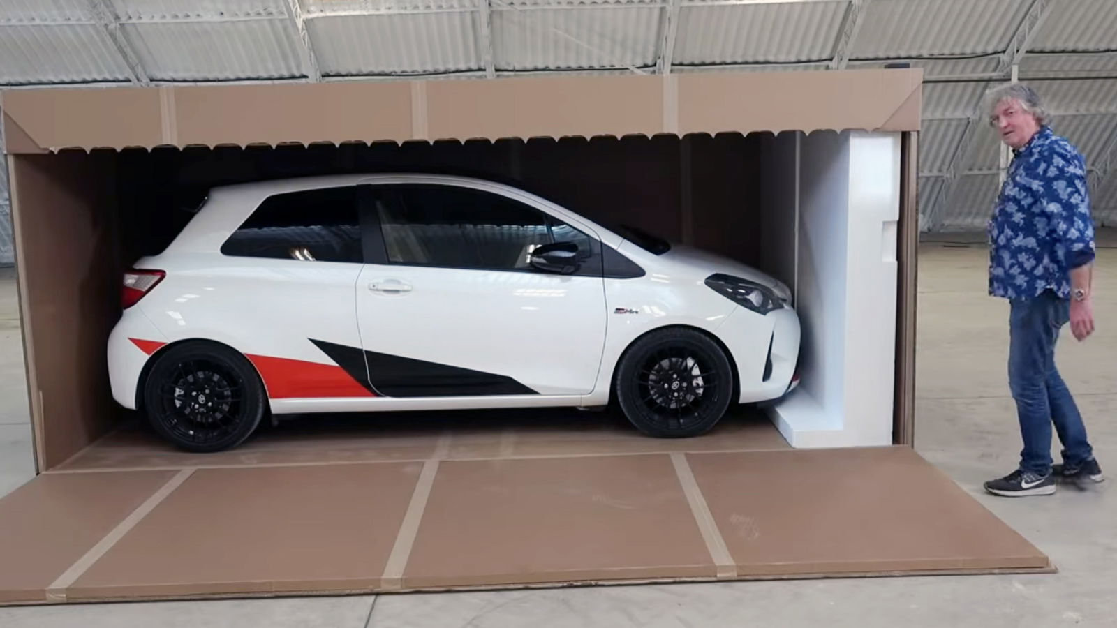 Watch James May Unbox A Cardboard-Encased Toyota Yaris GRMN