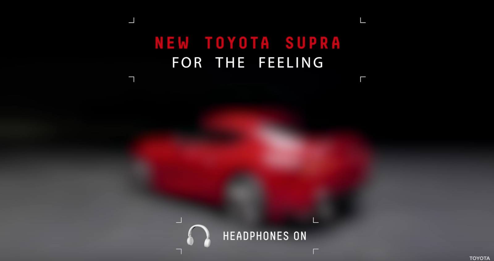 Toyota felt the need to blur out the Supra, like we don't already know what it looks like...