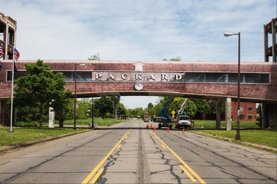 The bridge, photographed recently in its nostalgic tarpaulin