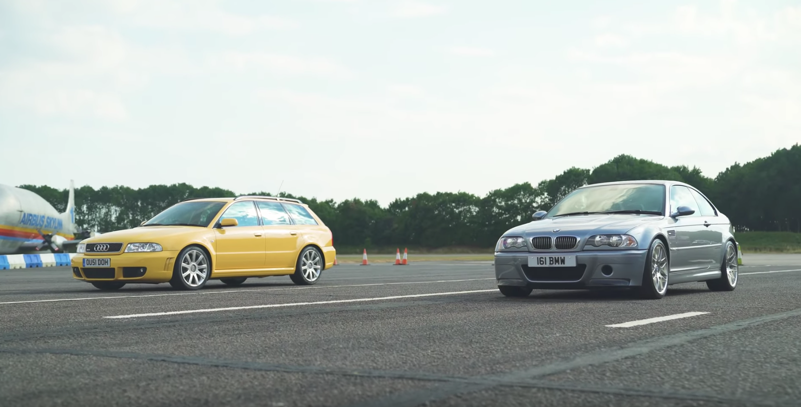 Here's What Happens When A BMW M3 CSL Drag Races A B5 Audi RS4