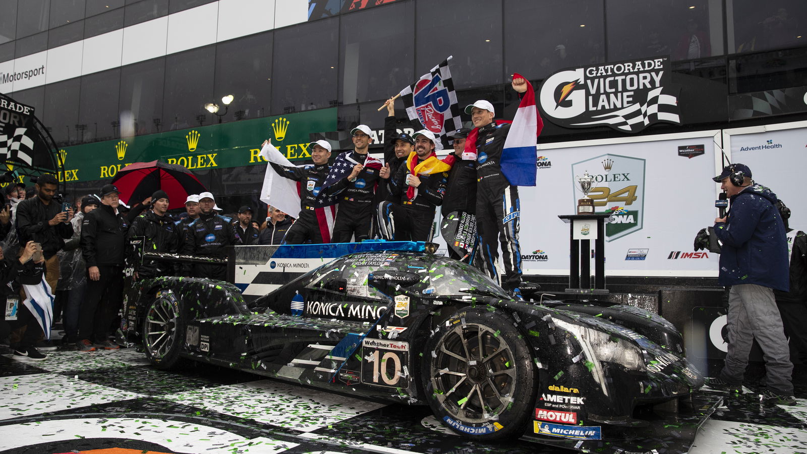 Alonso Has A New Trophy In His Cabinet Following A Soaking Daytona 24