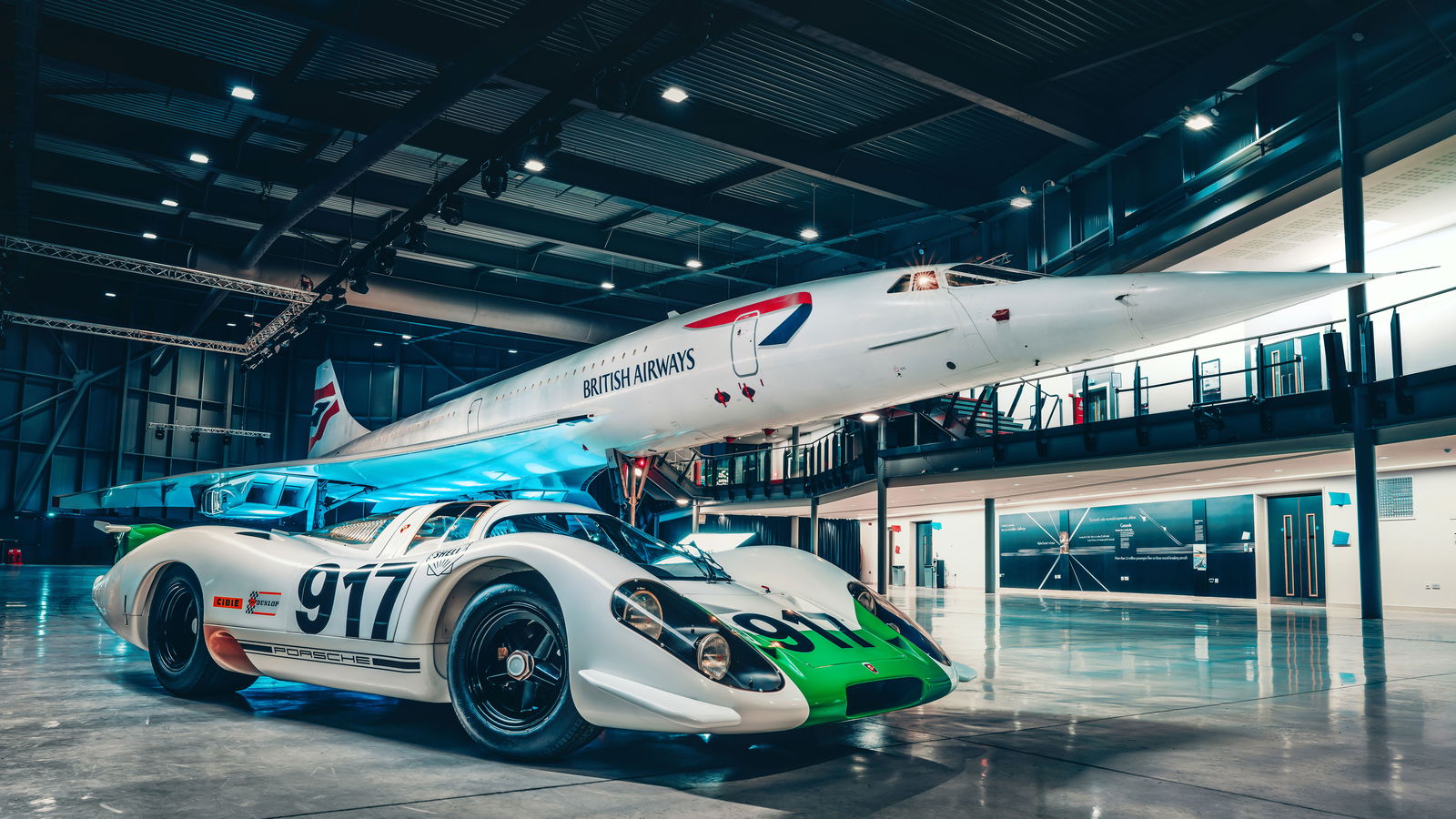 Porsche 917-001 Next To Concorde 002 Is Pure Wallpaper Material
