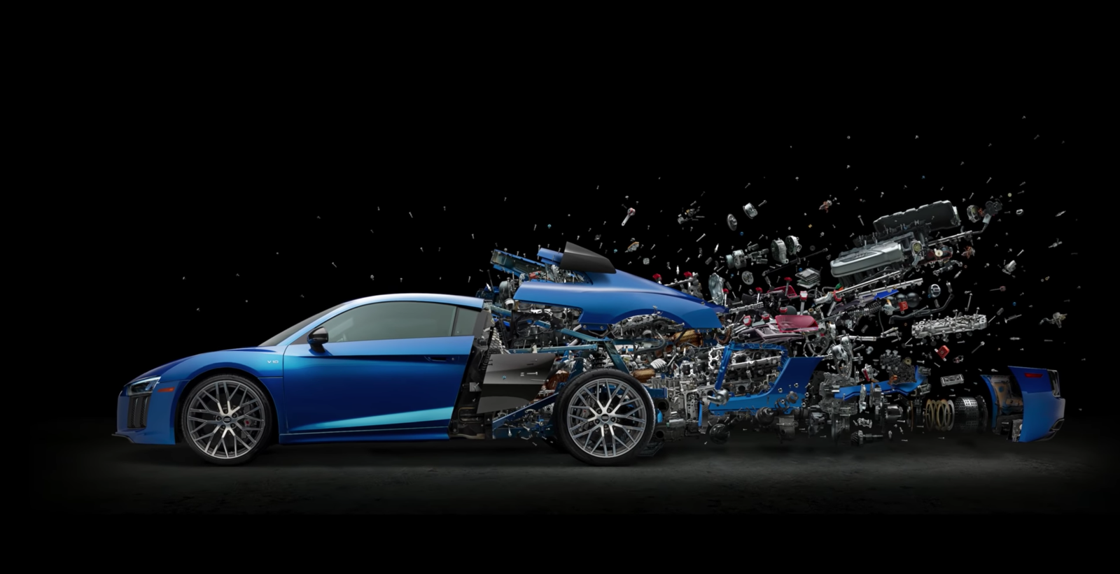 Artist Dismantles Audi R8 For Stunning 'Exploded' Image