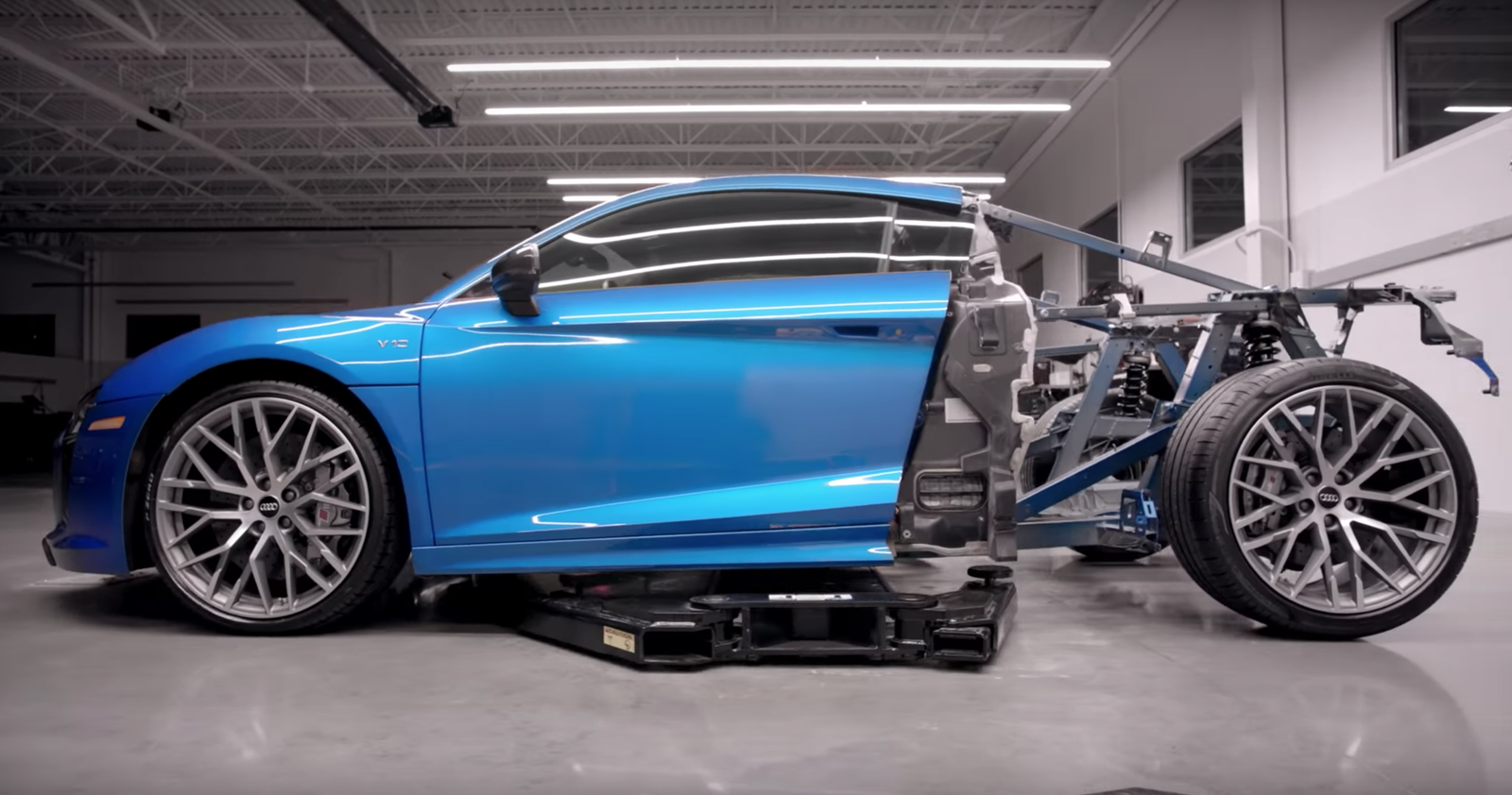 Yep, they really did take apart an R8 for Fabian Oefner's incredible image