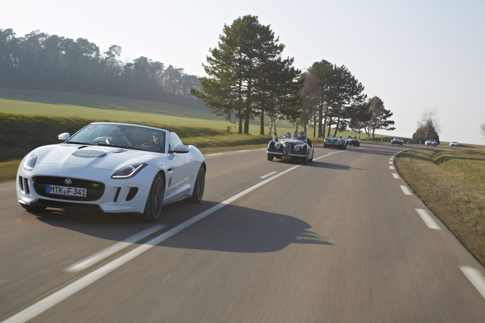 Jaguar recreated Norman Dewis' record-setting run in an XK120 using an F-Type in 2013