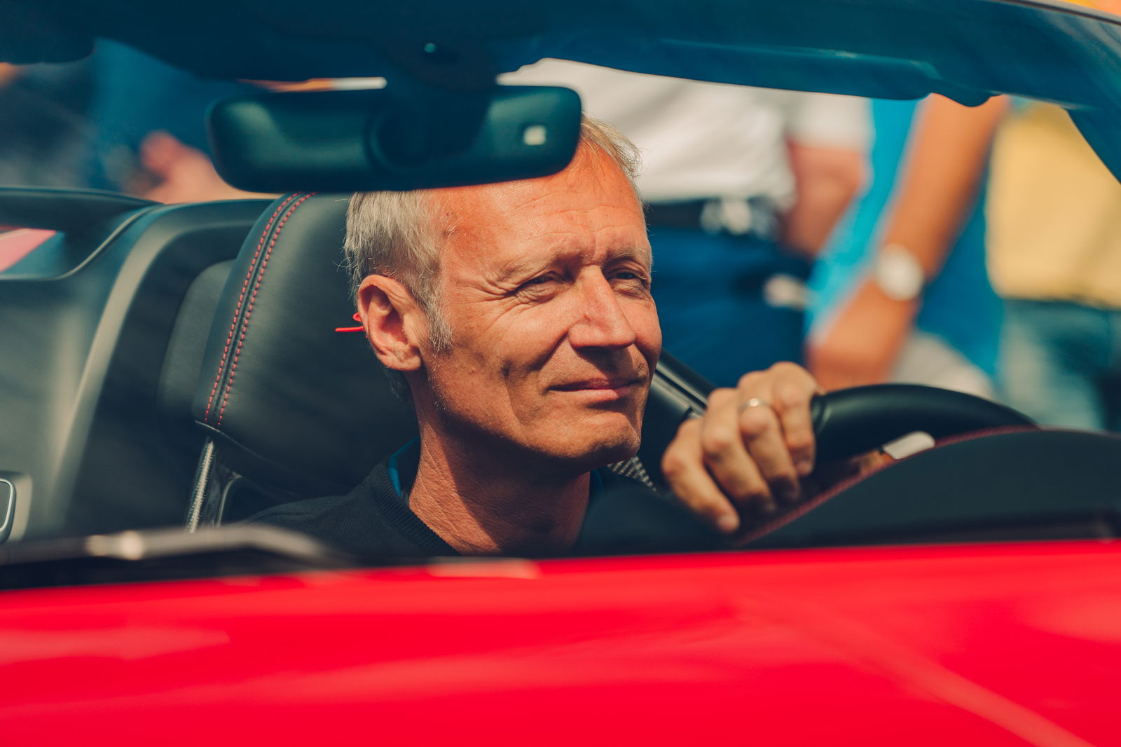 Preuninger at the wheel of the 911 Speedster, which uses one of two Porsche N/A flat-sixes in the current line-up