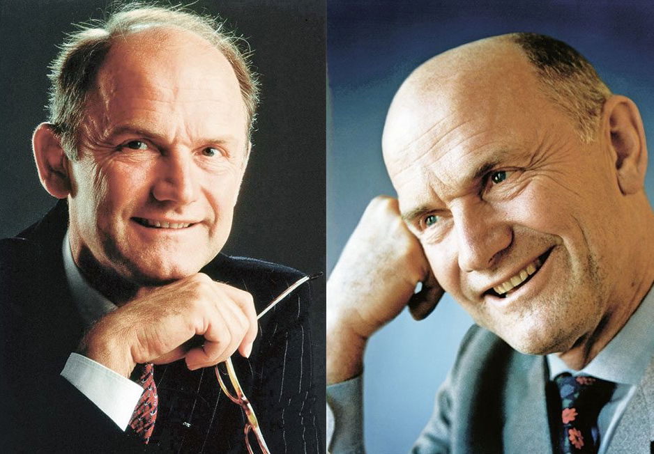 Piech photographed at the start of his tenure at VW, left, and in 2002