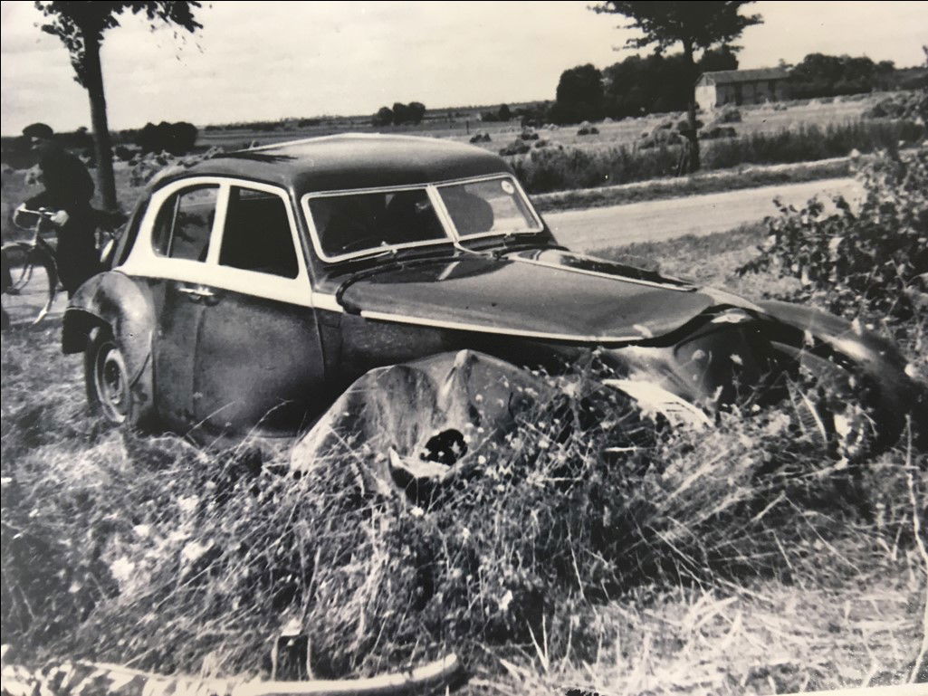 The original Corniche after its testing accident in France