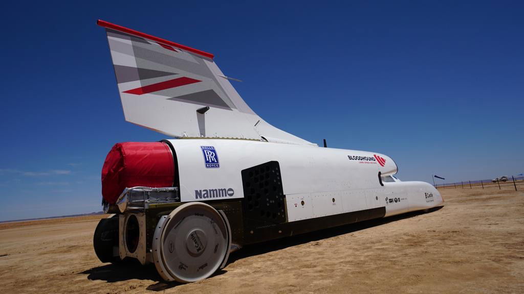 The 1050mph Bloodhound LSR Has Arrived At Its Desert Home