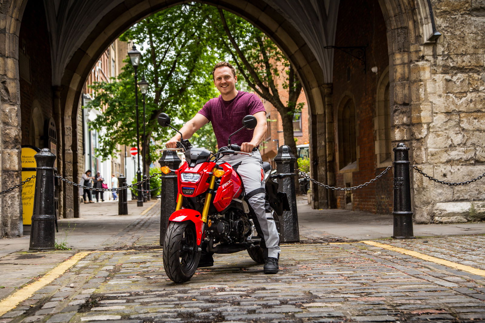 I had a Honda MSX for a couple of weeks. You can ride this on a CBT