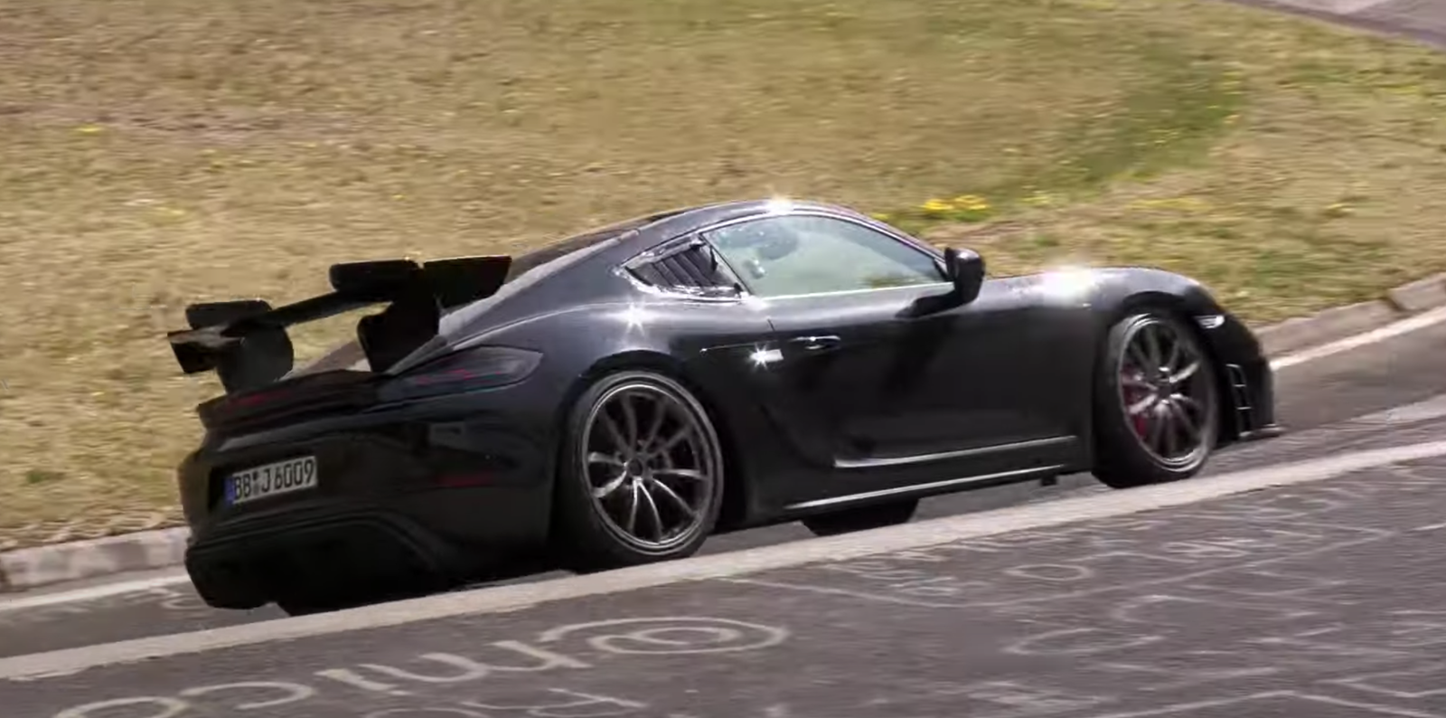The Porsche 718 Cayman GT4 RS Has Been Spotted With A Giant Wing