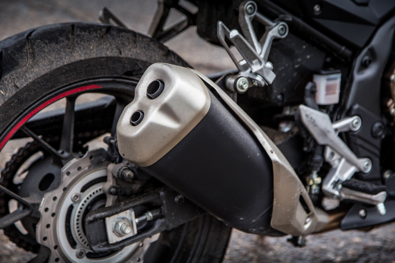 If this were my bike to keep, the first thing I'd do would be to swap the exhaust for something far louder