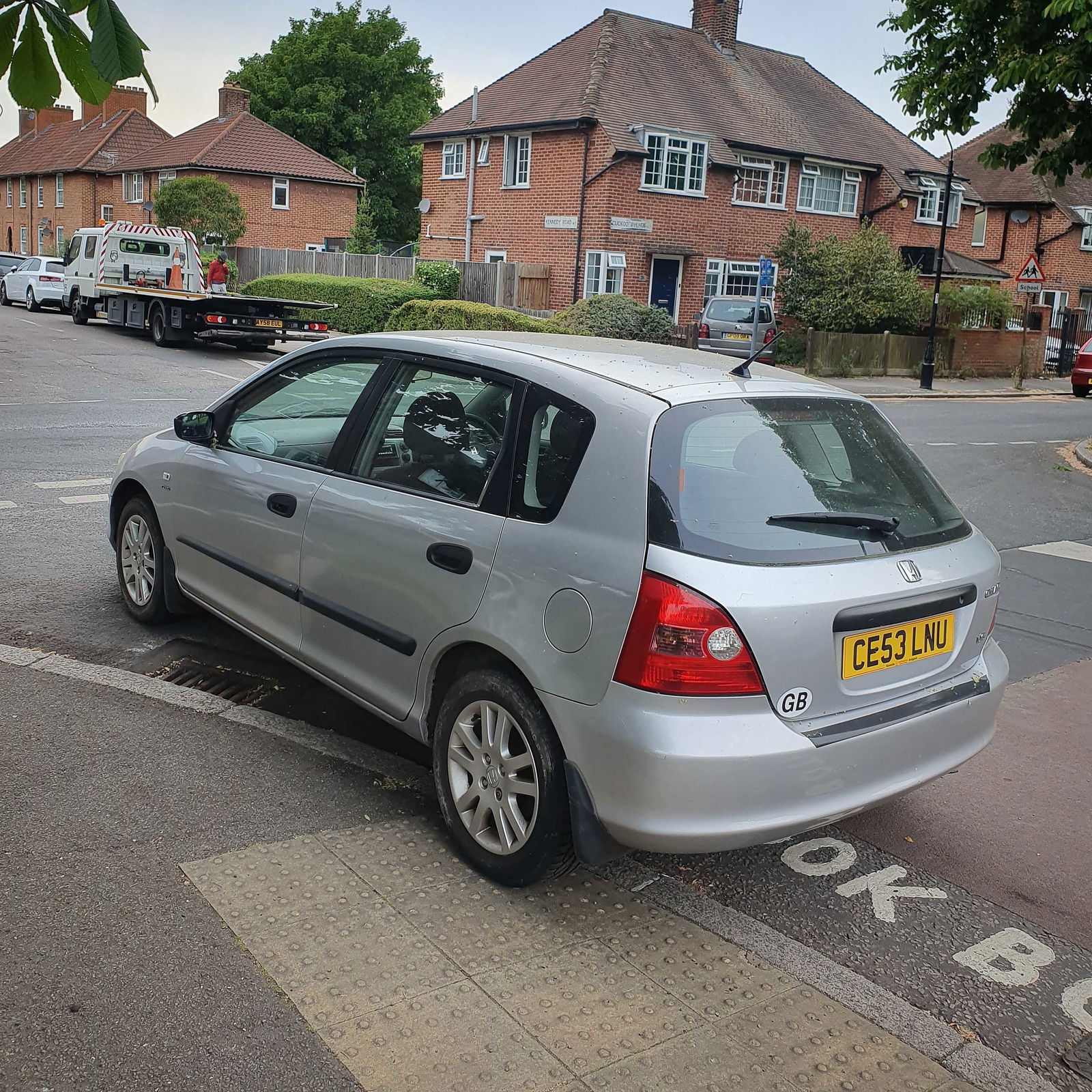 The car was parked here momentarily to take this picture!