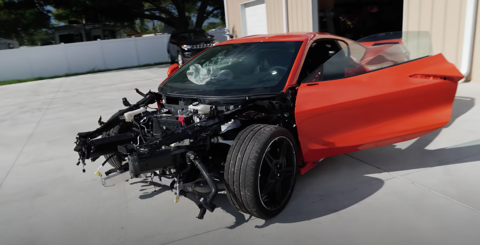 'First' Wrecked Chevrolet C8 Corvette In A Bad Way, But Due A Four-Rotor Conversion