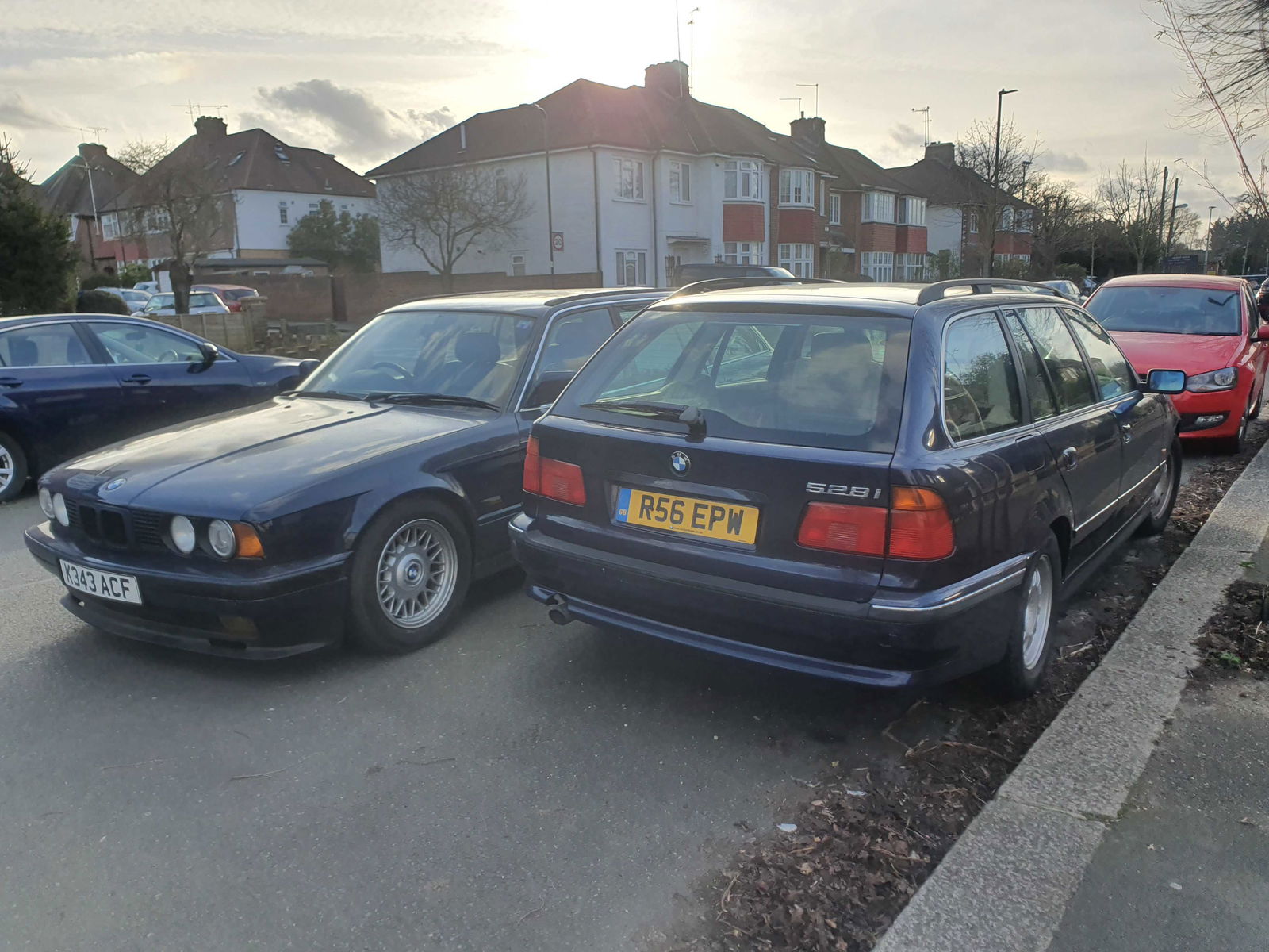 An E34 and E39 Touring. Not much seems to have changed between these generations