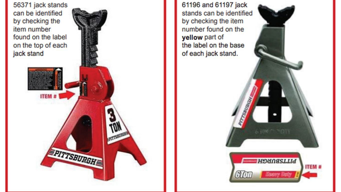 Replacement For Recalled Harbor Freight Axle Stand Fails On First Use, Customer Reports