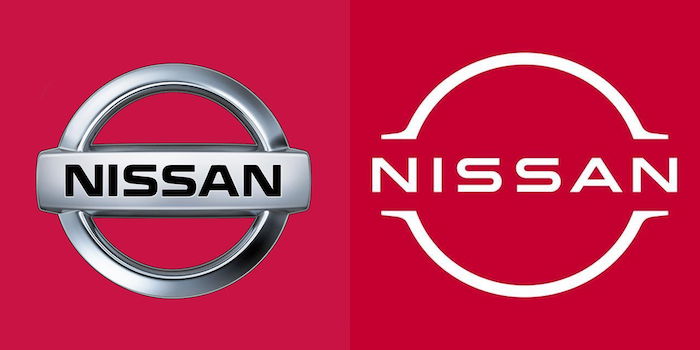 Nissan logos - old vs new. Same same, but different!