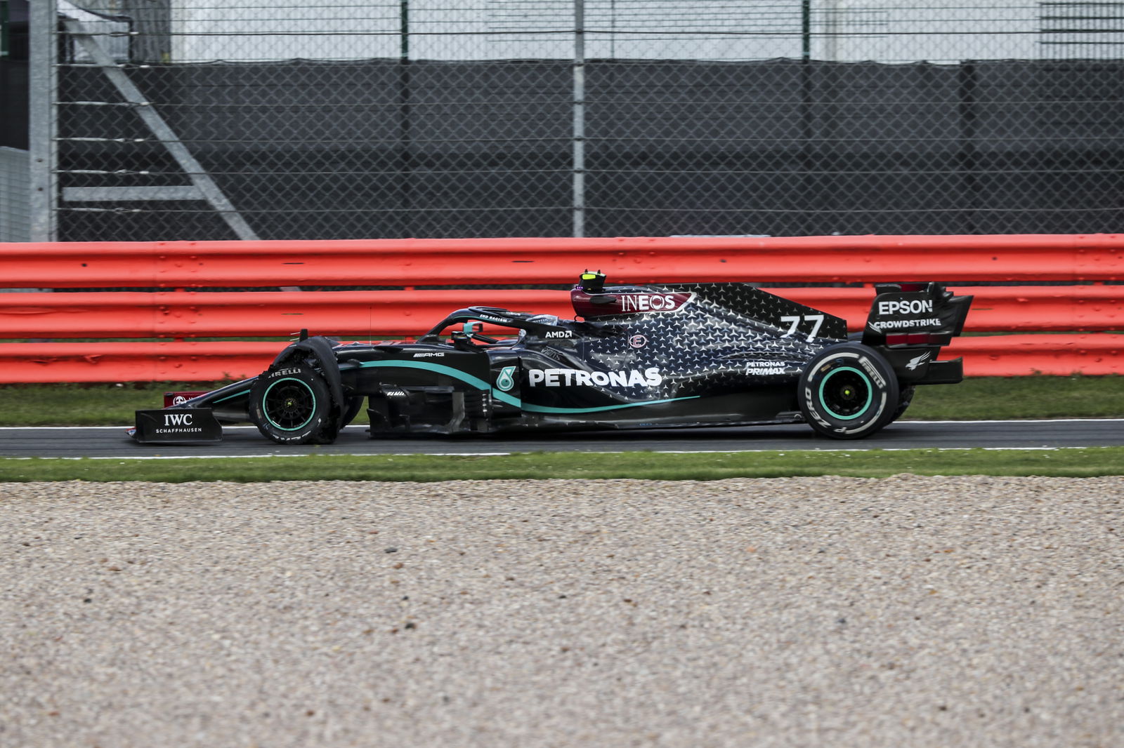 Valtteri Bottas also suffered a late puncture at the British GP, which dropped the Finn out of the points