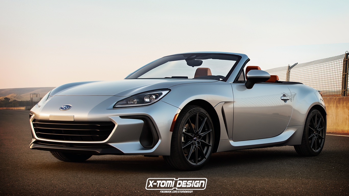 Here's How The Subaru BRZ Looks As An STI And A Convertible