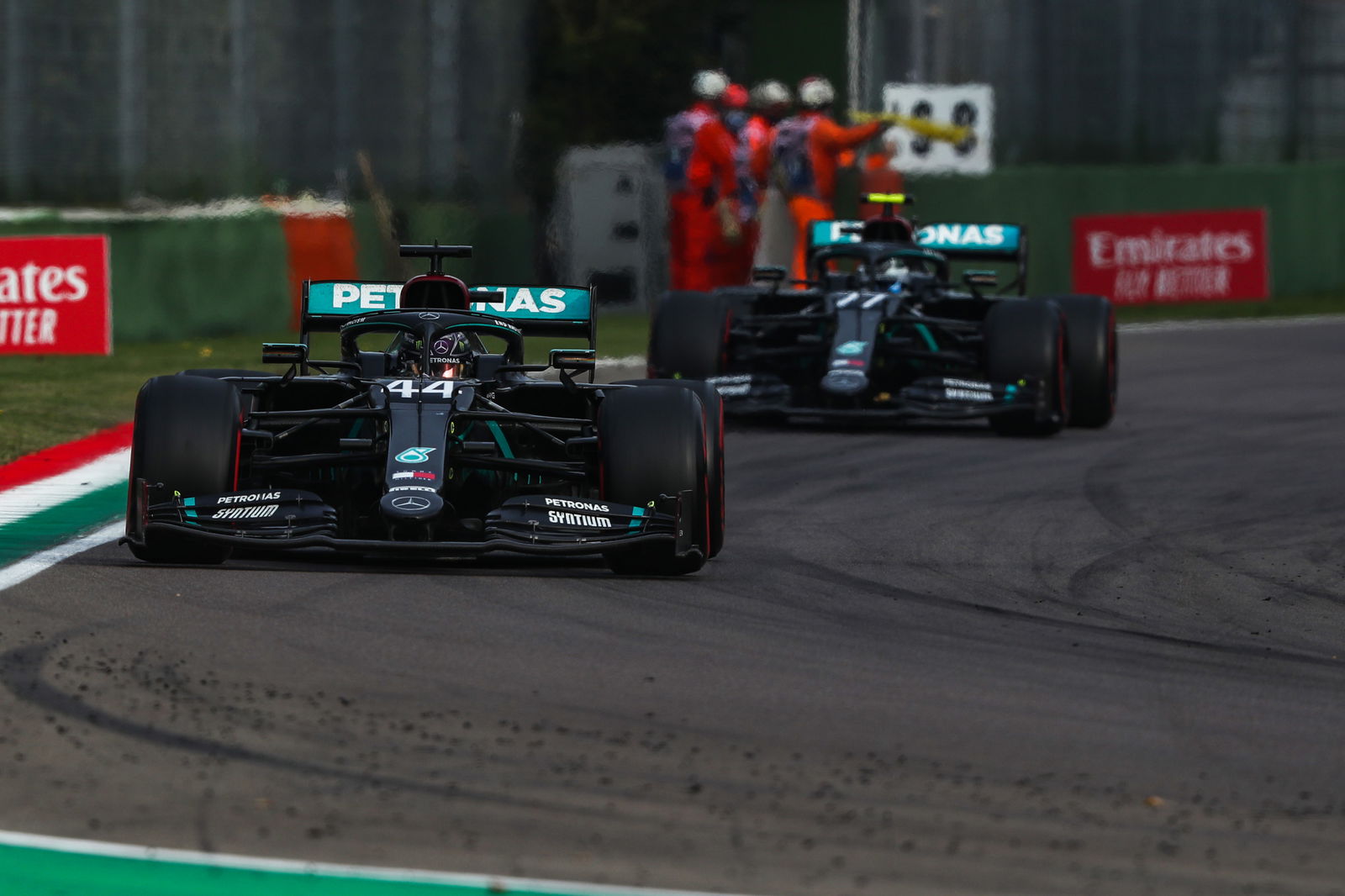 Valtteri Bottas Had A Big Chunk Of Ferrari Stuck To His Car During The Imola GP