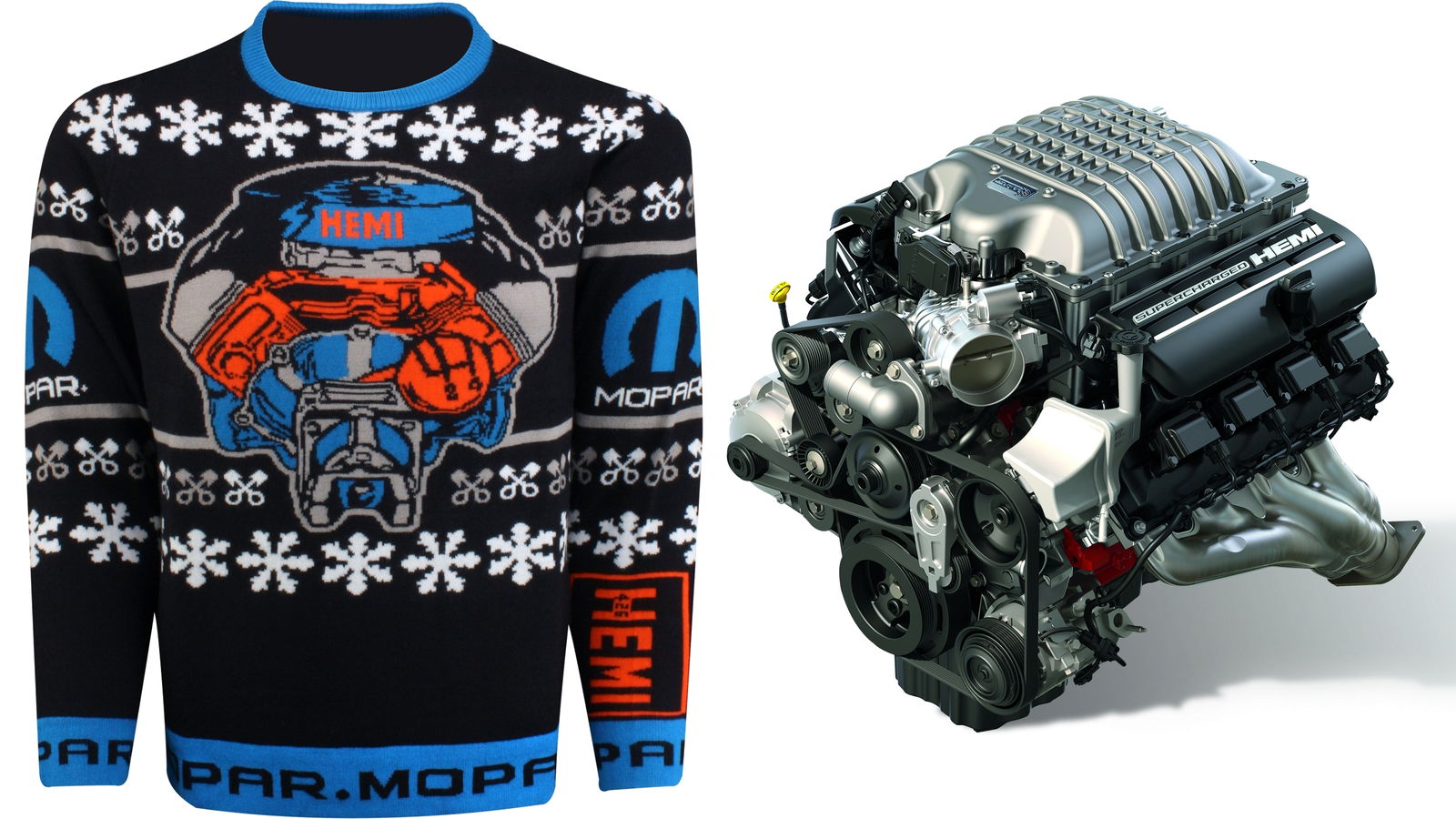 Mopar's Christmas Gift Ideas Include An Ugly HEMI Jumper, Plus An Actual HEMI