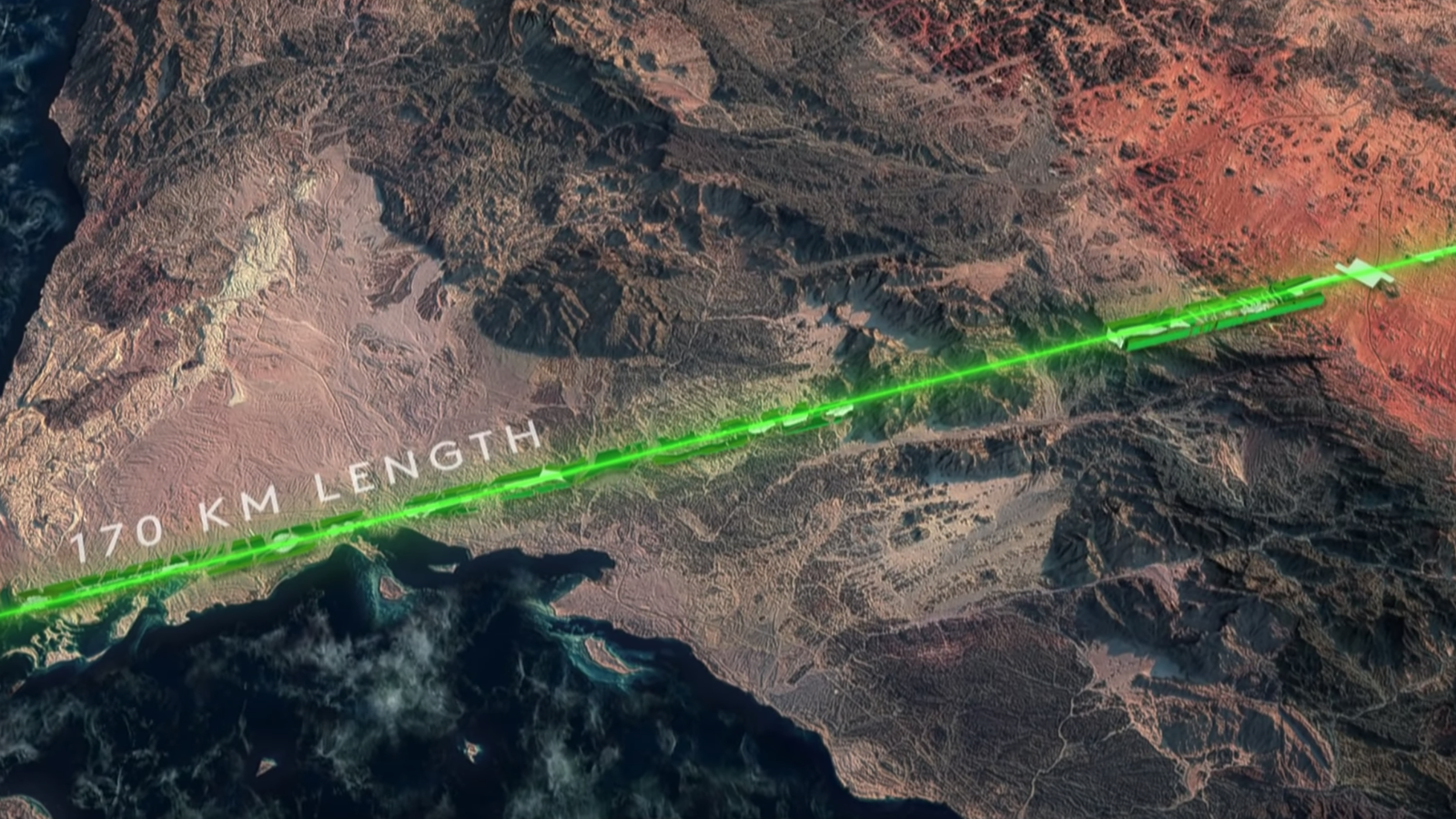 Saudi Arabia Proposes Ridiculous 105-Mile Long City With No Roads