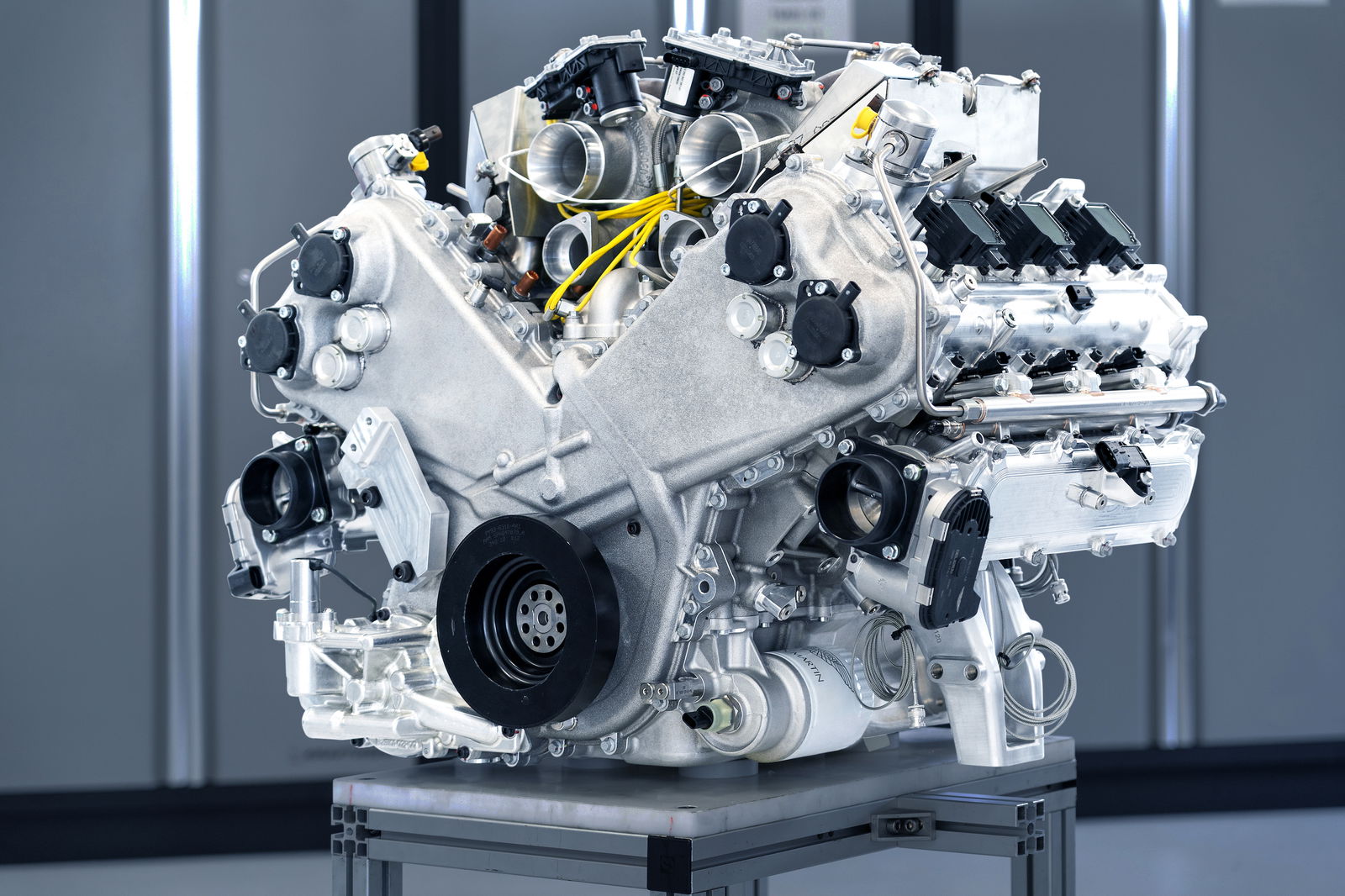 Aston Martin's TME V6 also uses a 120-degree bank layout with a hot-vee, but it hasn't made production yet