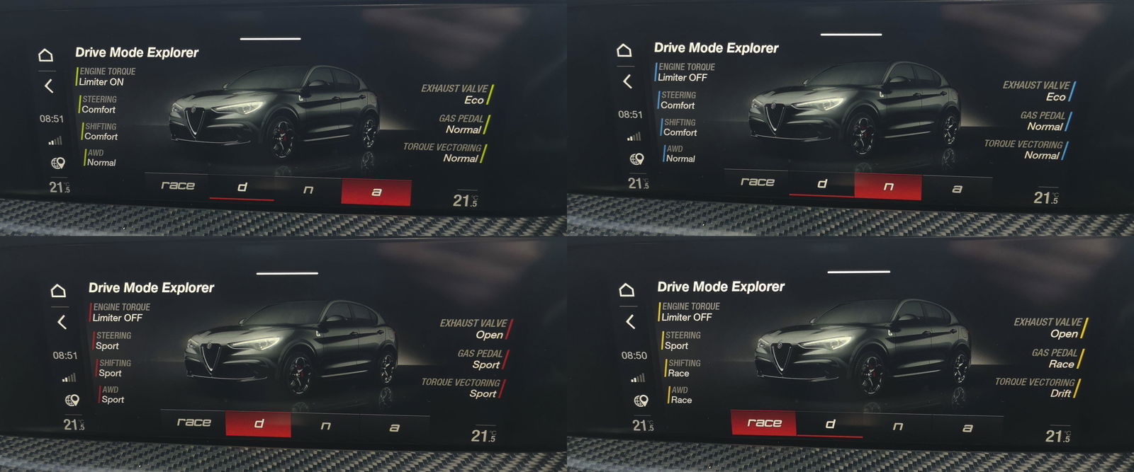The Stelvio Q could give you individual control of each of these parameters, but that'd be a needless complication