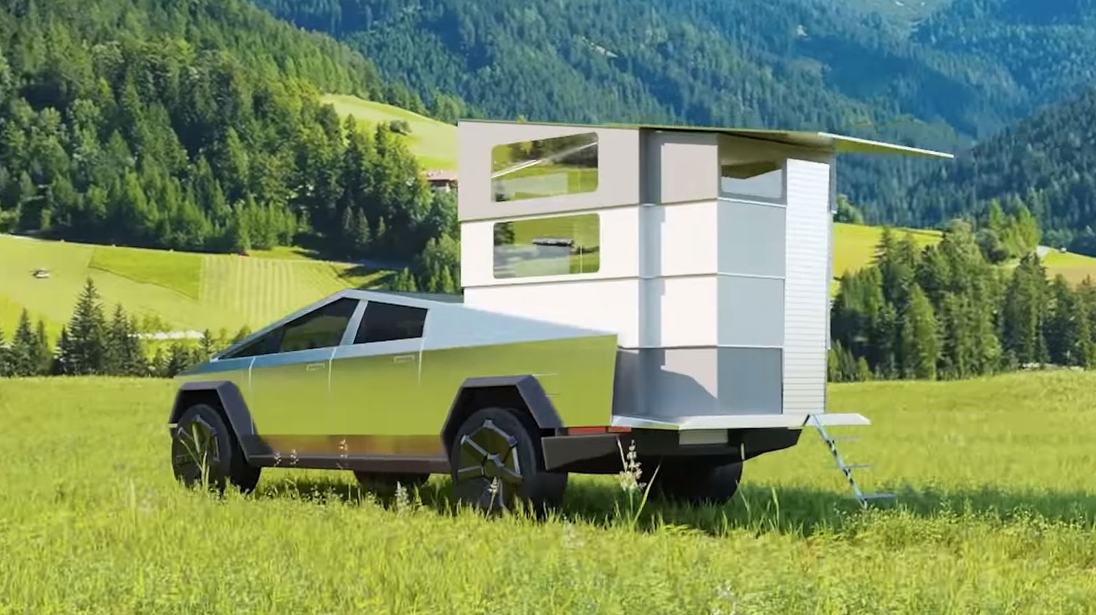 New CyberLandr Turns Tesla Cybertruck Into Bonkers Campervan