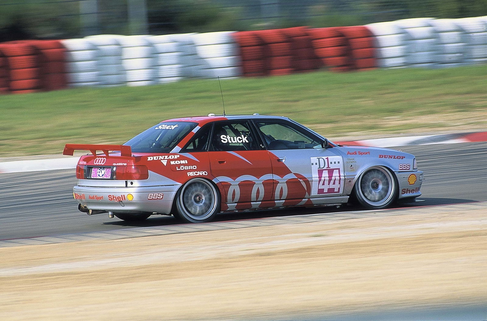 The legendary Hans-Joachim Stuck at the wheel of SMS Schmidt Motorsport's 80 Quattro Competition