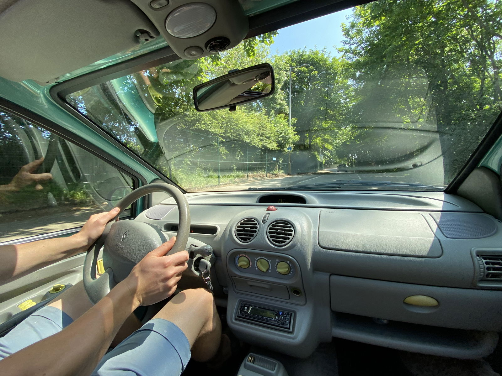 An interior almost as colourful as the view through the windscreen.