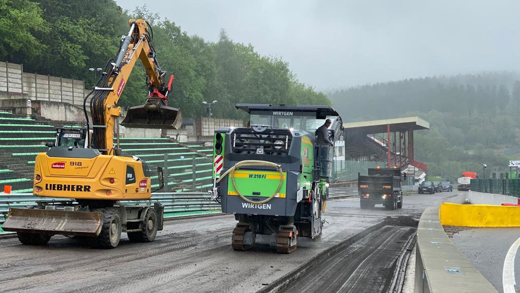 Part Of Spa-Francorchamps Is Being Resurfaced After Catastrophic Flooding