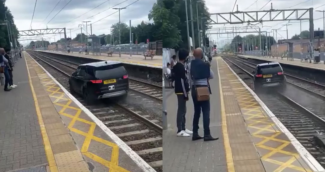 Stolen Land Rover Discovery Filmed Tearing Down A Train Track