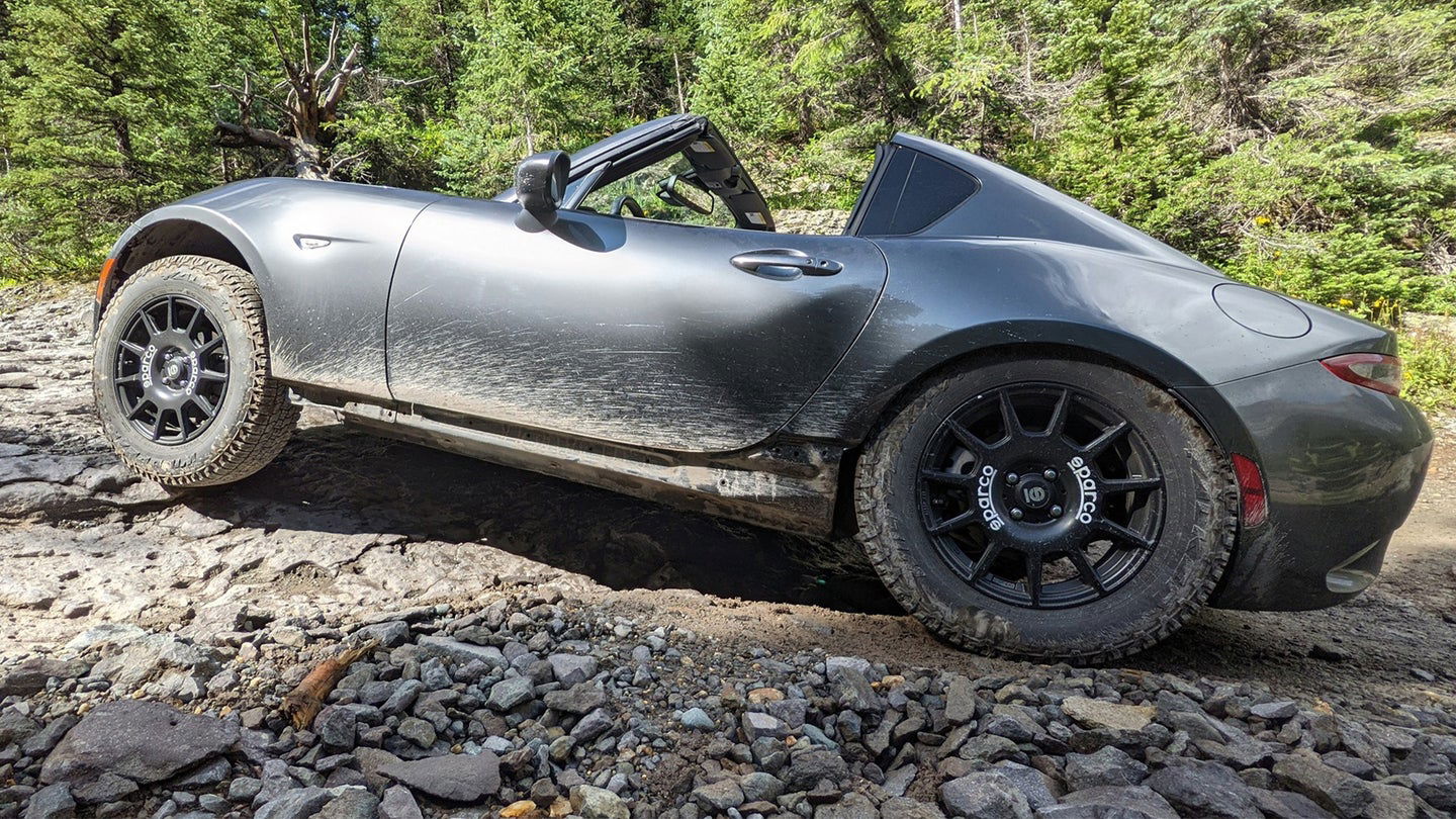 A Mazda Miata Has Conquered A Jeep Trail On Stock Suspension