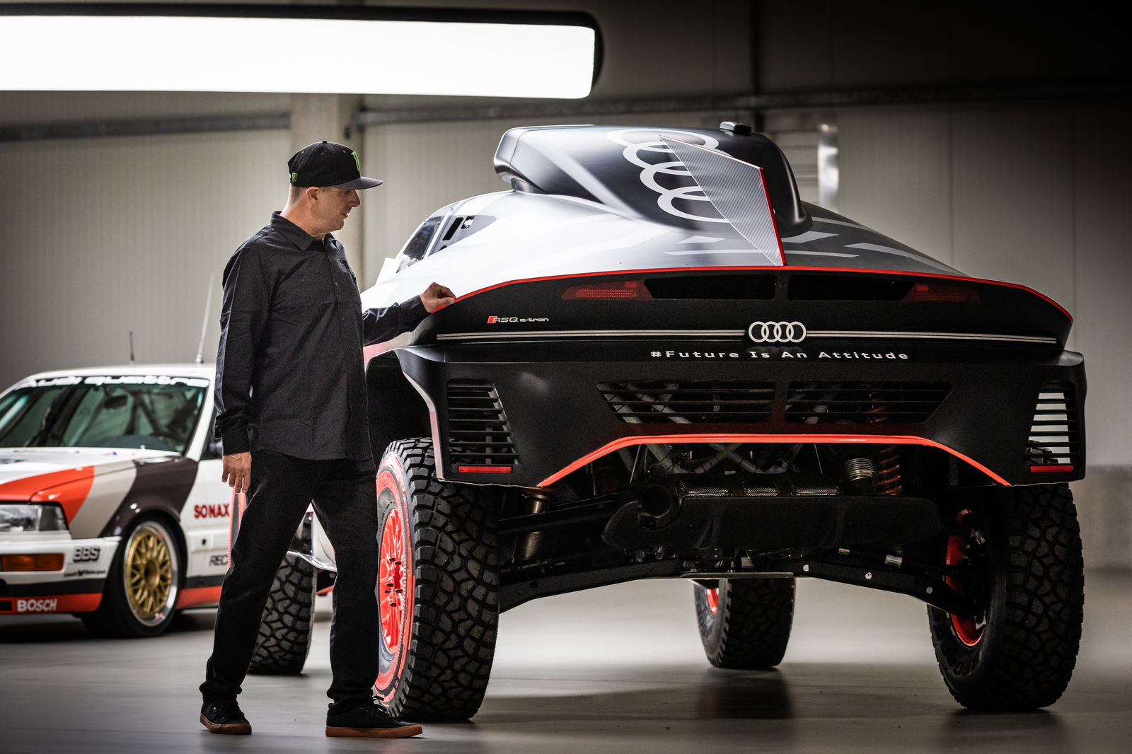 Block sizes up the RS Q E-tron Dakar monster - expect to see him in this soon