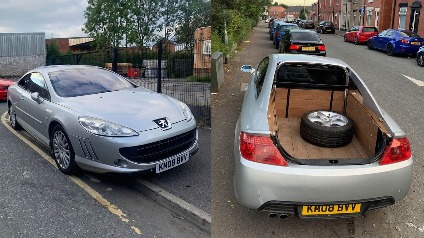 We're Oddly Tempted By This Pick-Up Converted V6 Peugeot 407 Coupe