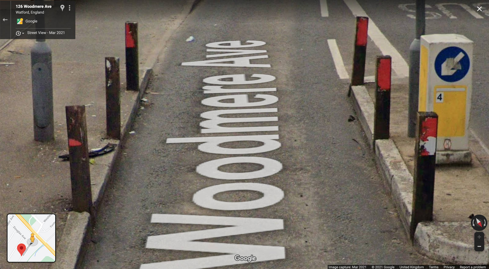 Evidence of previous smashy incidents litter the road and pavement (Image via Google Maps)