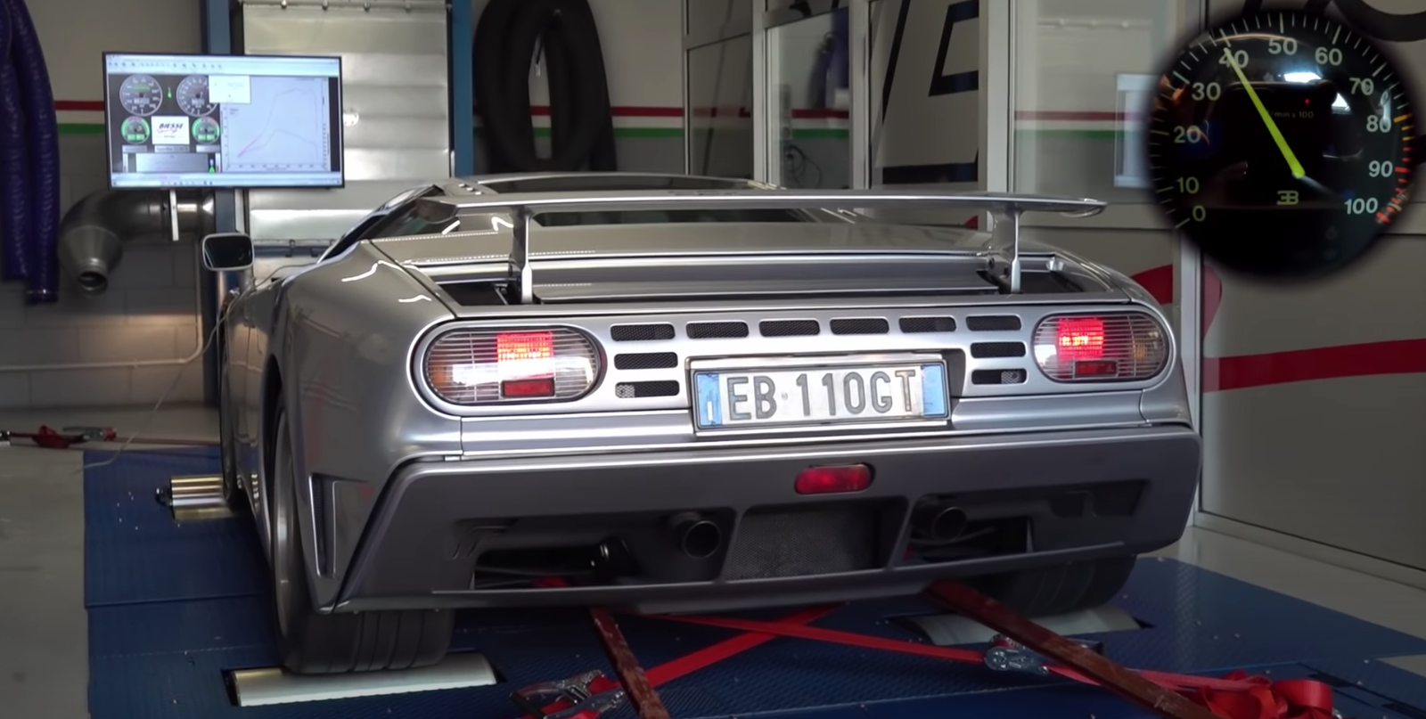 This Bugatti EB110's 8,700rpm Dyno Run Is A Rare Treat
