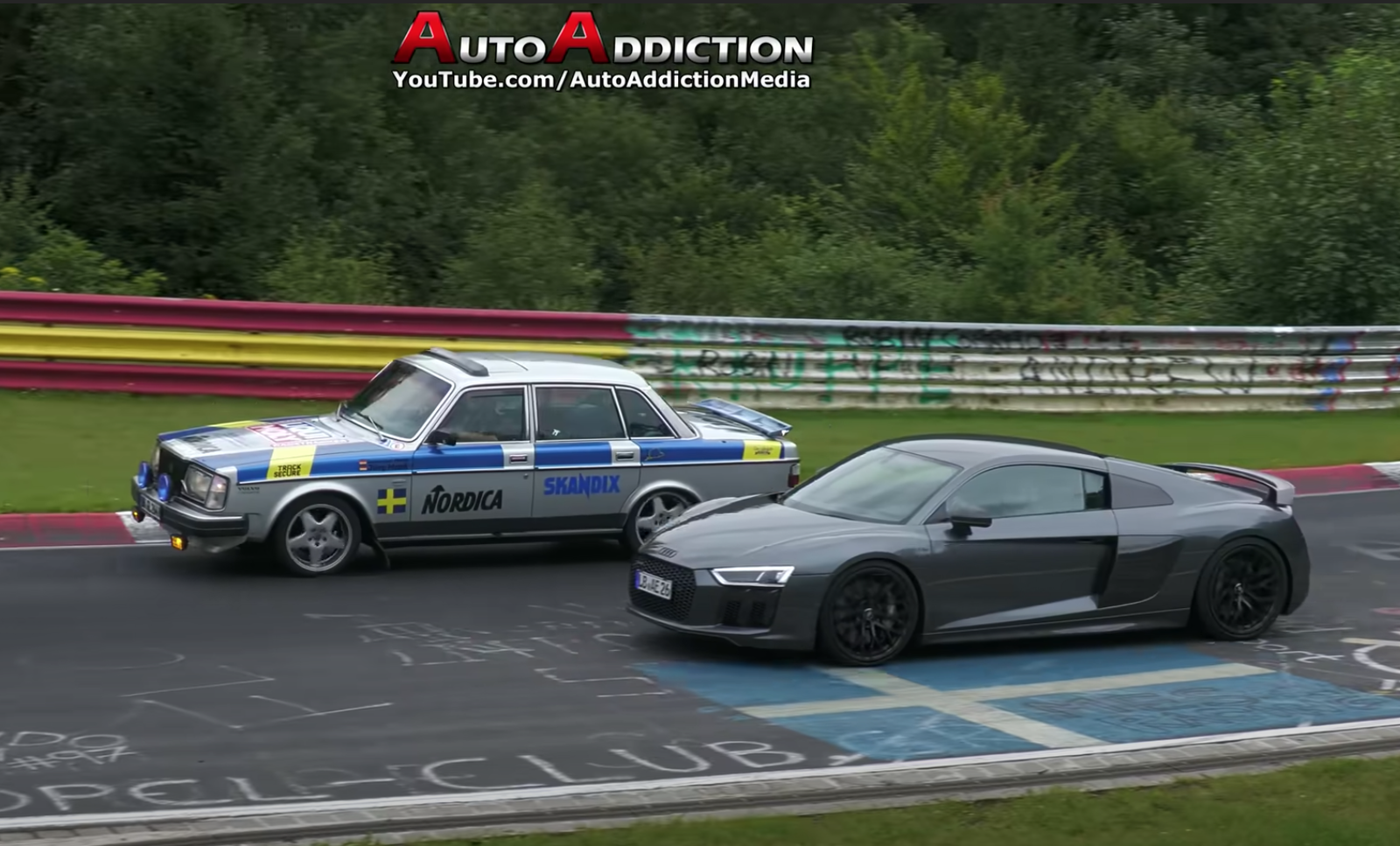 The kind of sight you're unlikely to see at your local track day.