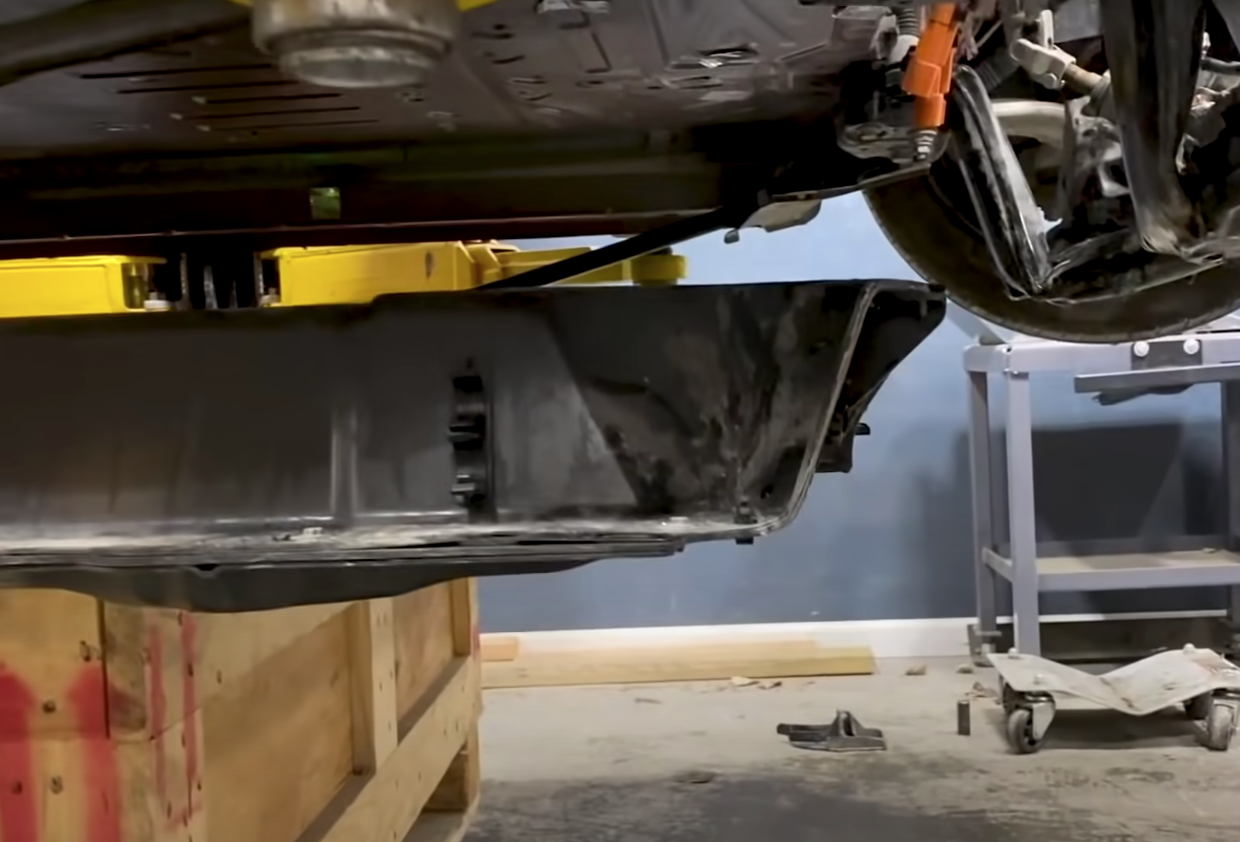 Tesla Model 3 Has Its Battery Removed To Make Way For A Diesel Engine