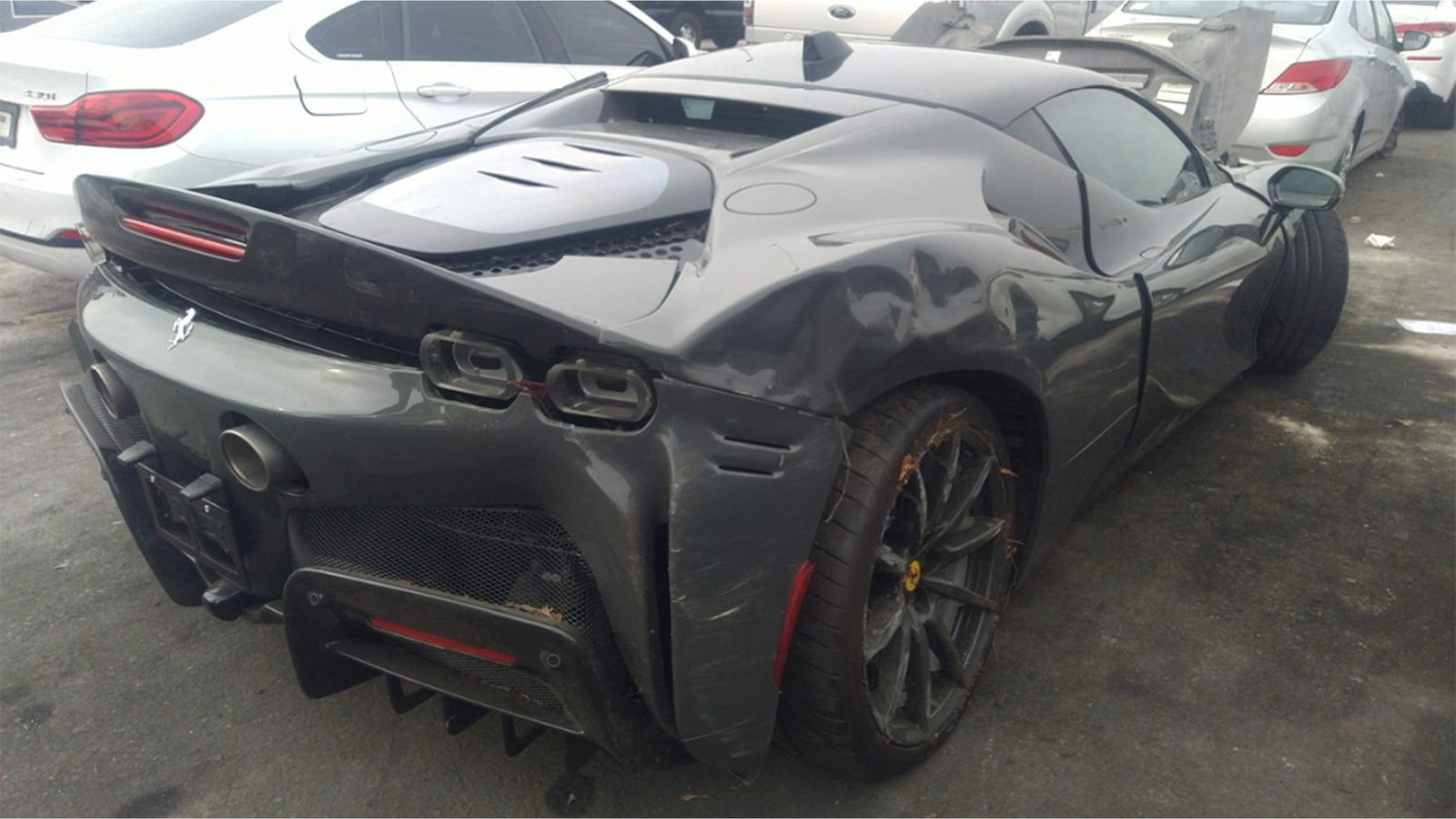 This 2022 Ferrari SF90 Stradale Has Just 180 Miles On The Clock - And It’s Already Been Wrecked